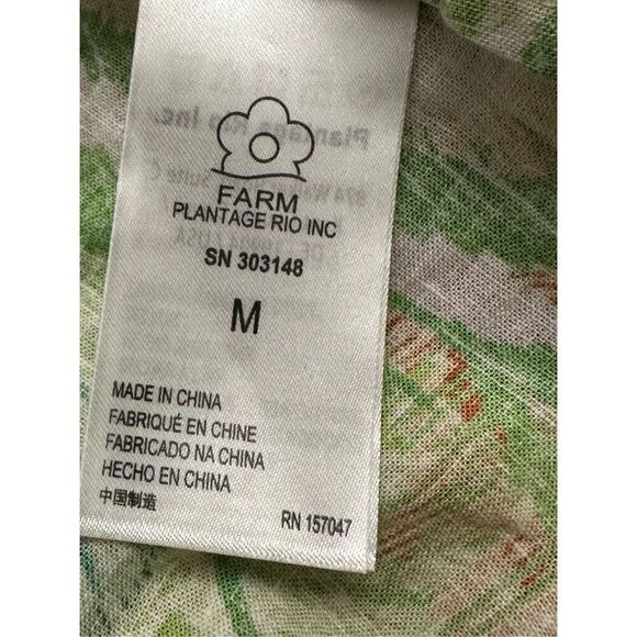 Farm Rio Macaw Leaves One-Shoulder Mini Dress M - Picture 5 of 6